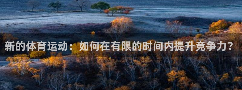 球王会体育：新的体育运动：如何在有限的时间内提升竞争力？