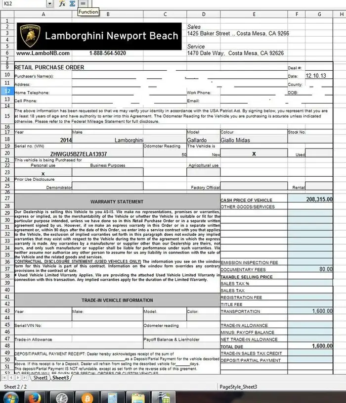 比特币购买力飙升:如今1枚BTC即可购得兰博基尼